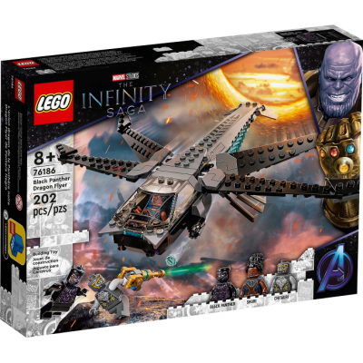 LEGO SUPER HEROES L’avion dragon de la Panthère noire 2021